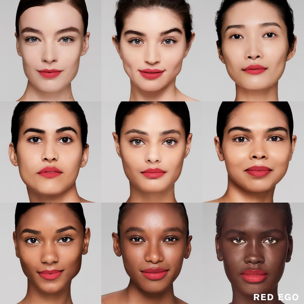 image:imageEste Lauder Pure Color LongLasting Matte Lipstick for Women with Matte Finish Plumping amp Nourishing 012 Ounce606 Red Ego A burnt red with a neutral undertone