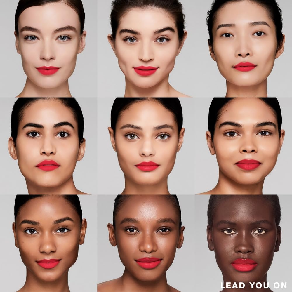 image:imageEste Lauder Pure Color LongLasting Matte Lipstick for Women with Matte Finish Plumping amp Nourishing 012 Ounce612 Lead You On A rich bluetoned red with a cool undertone