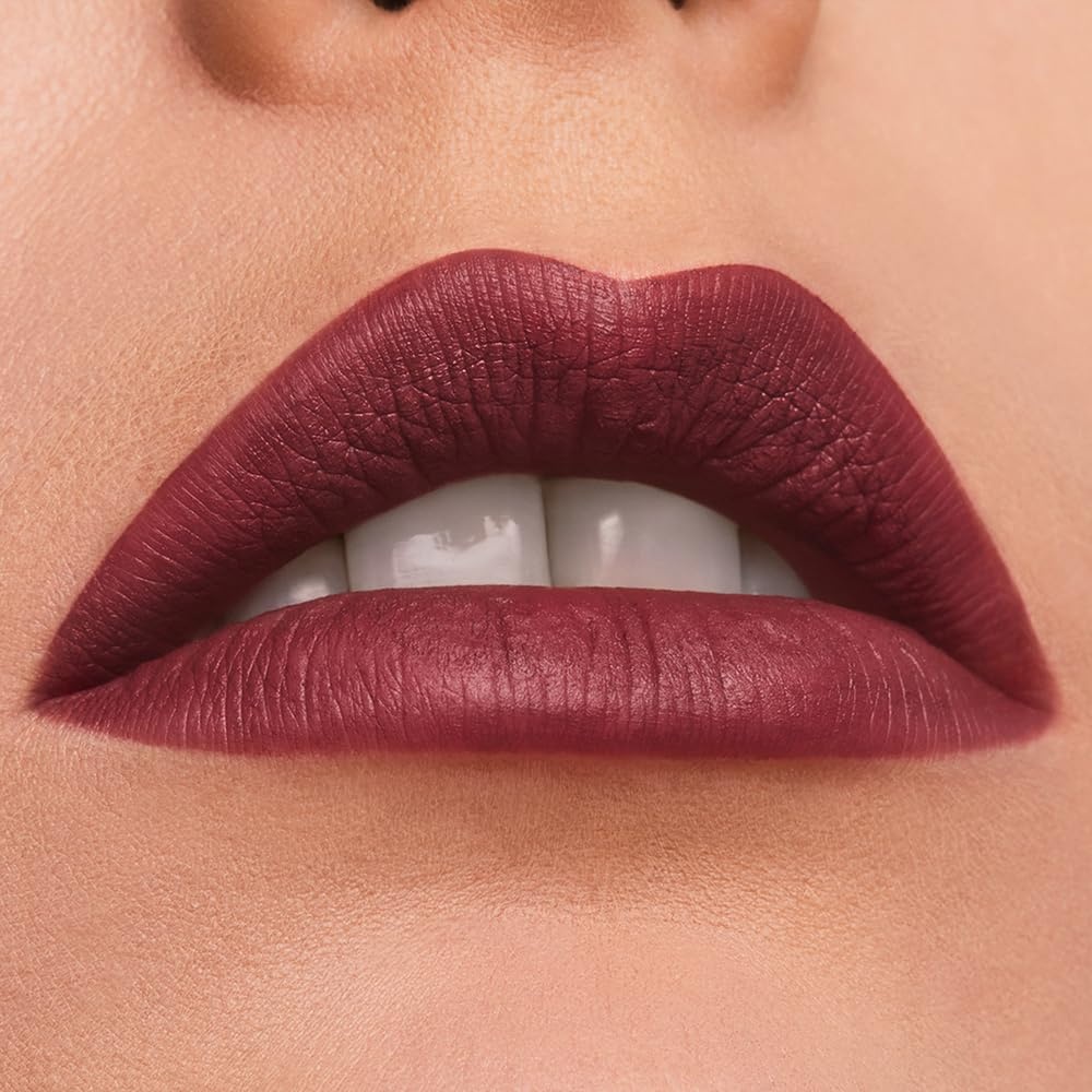 image:imageEste Lauder Pure Color LongLasting Matte Lipstick for Women with Matte Finish Plumping amp Nourishing 012 Ounce690 Dont Stop A midtone burgundy with a neutral undertone