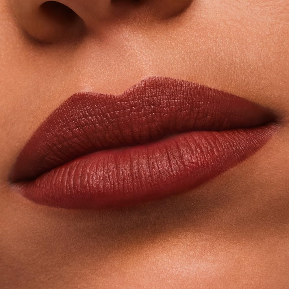 image:imageEste Lauder Pure Color LongLasting Matte Lipstick for Women with Matte Finish Plumping amp Nourishing 012 Ounce806 No Concessions A rich redbrown with a warm undertone