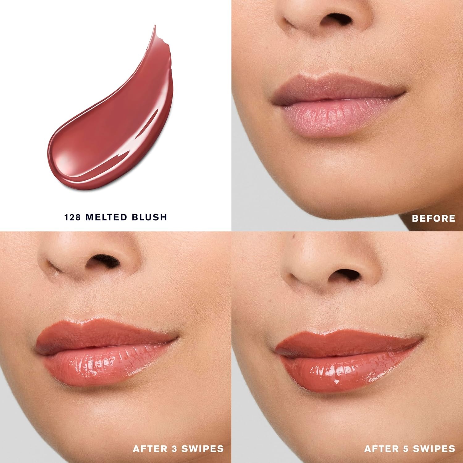 image:imageEste Lauder Pure Color MeltOn Glosstick for Lips Plumping amp Moisturizing Lip Gloss128 Melted Blush A rosy nude with warm undertones