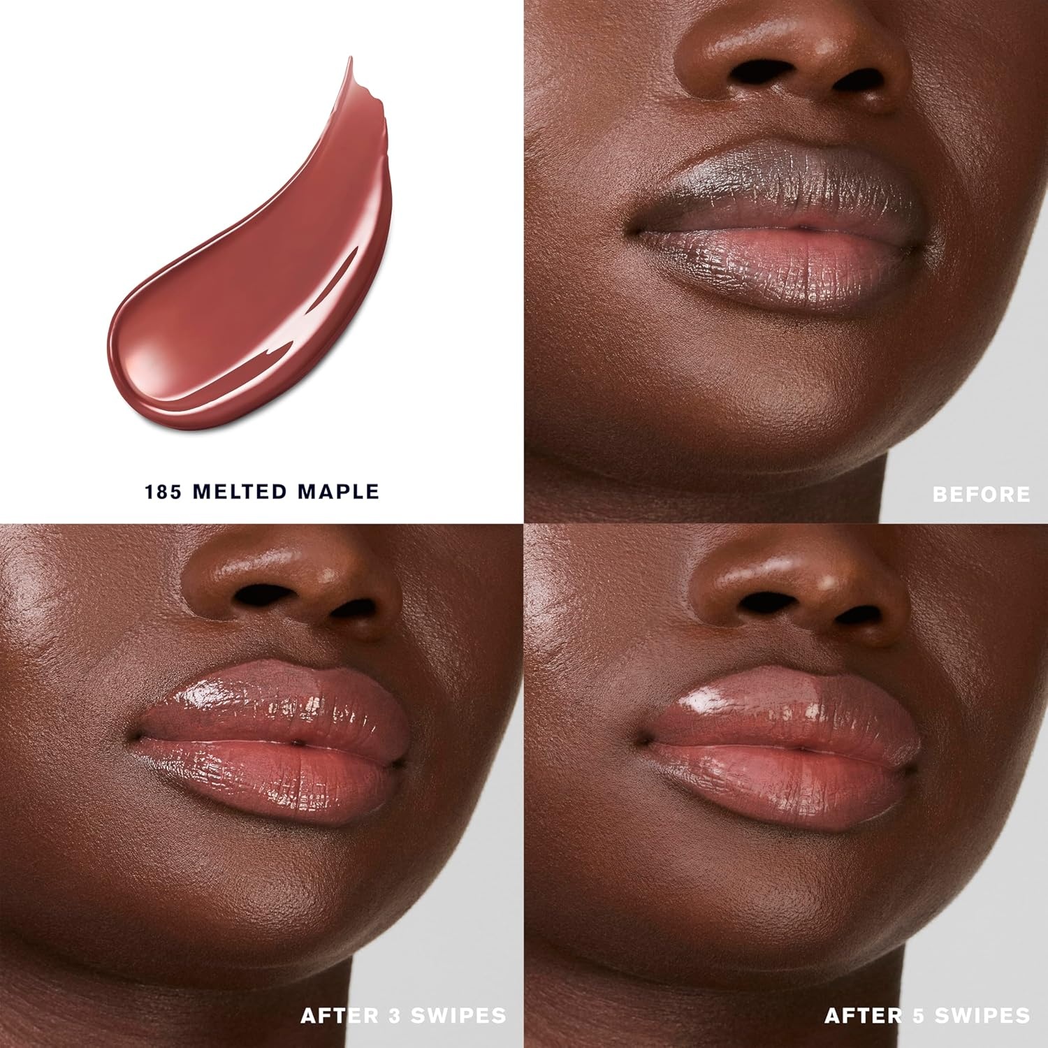 image:imageEste Lauder Pure Color MeltOn Glosstick for Lips Plumping amp Moisturizing Lip Gloss185 Melted Maple A light caramel brown with neutral undertones