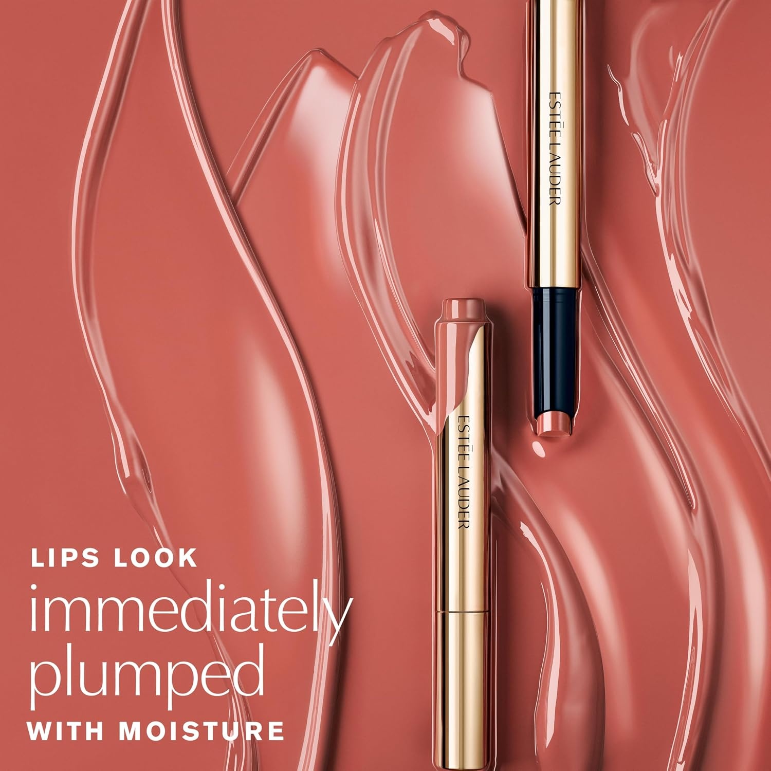 image:imageEste Lauder Pure Color MeltOn Glosstick for Lips Plumping amp Moisturizing Lip Gloss185 Melted Maple A light caramel brown with neutral undertones