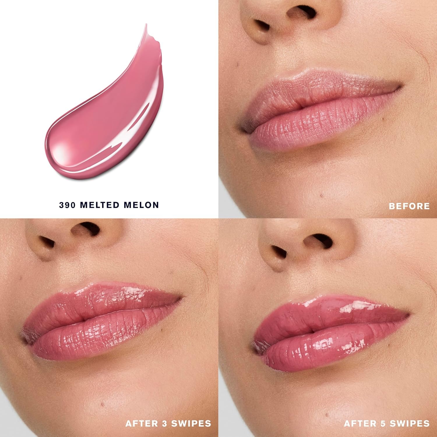 image:imageEste Lauder Pure Color MeltOn Glosstick for Lips Plumping amp Moisturizing Lip Gloss390 Melted Melon A fresh light pink with neutral undertones