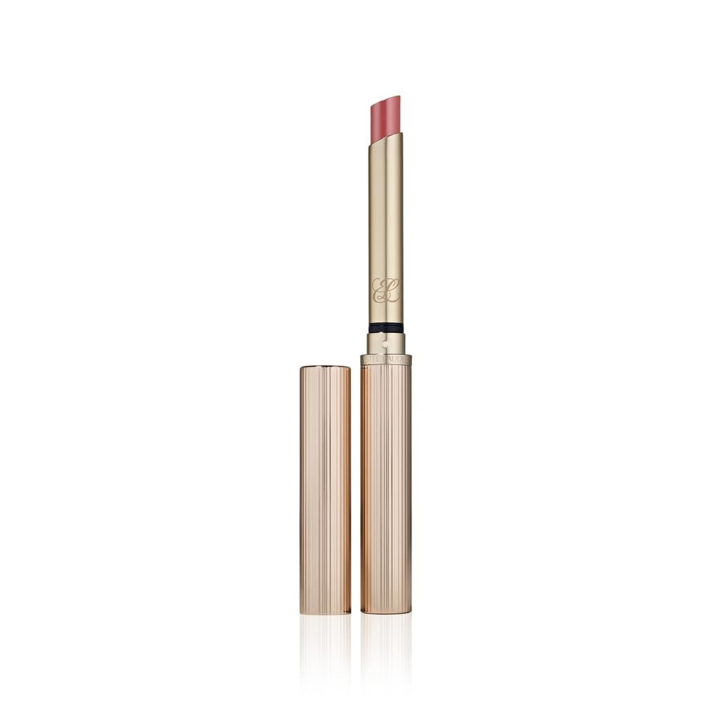 image:imageEste Lauder Pure Color Explicit LongLasting Slick Shine Slim Lipstick for Women Plumping amp Hydrating940 Without Pause A midtone coral with warm undertones