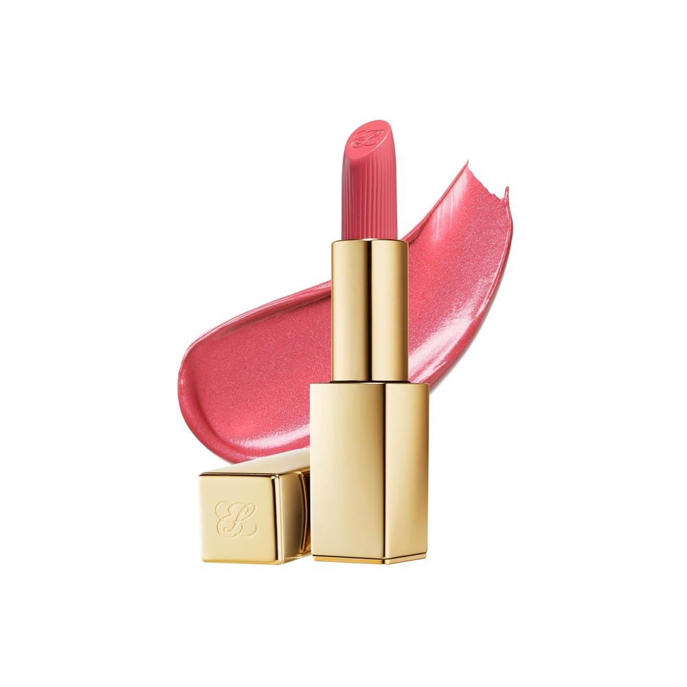 image:imageEste Lauder Pure Color LongLasting HiLustre Lipstick for Women Shimmer Finish 012 Ounce566 Frosted Apricot A bright warm apricot with peachypearl finish