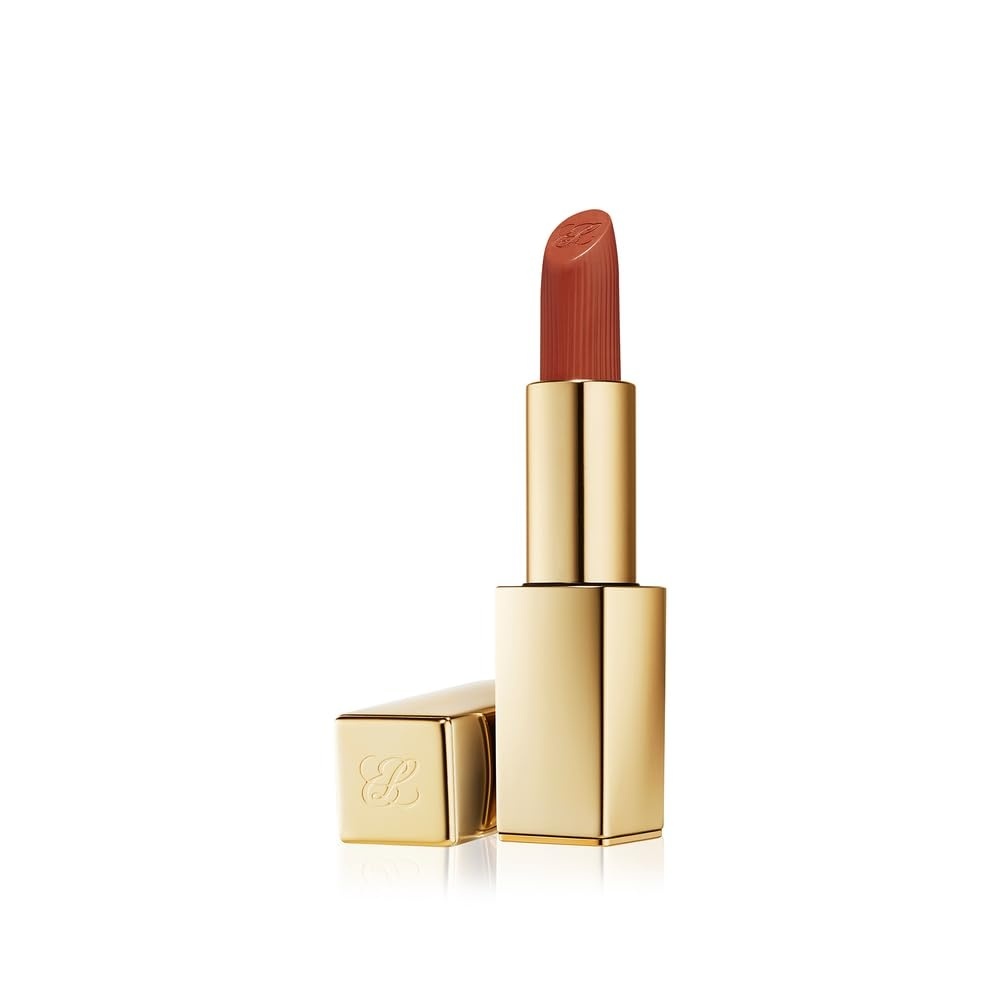 image:imageEste Lauder Pure Color LongLasting Matte Lipstick for Women with Matte Finish Plumping amp Nourishing 012 Ounce570 Fiercely A burnt orange with a warm undertone