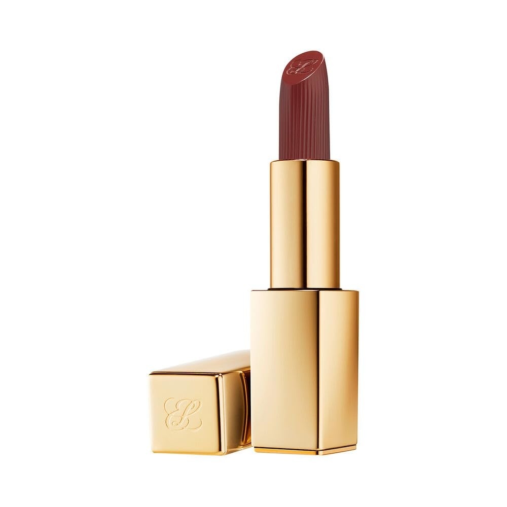 image:imageEste Lauder Pure Color LongLasting Matte Lipstick for Women with Matte Finish Plumping amp Nourishing 012 Ounce812 Change The World A deep redbrown with a neutral undertone