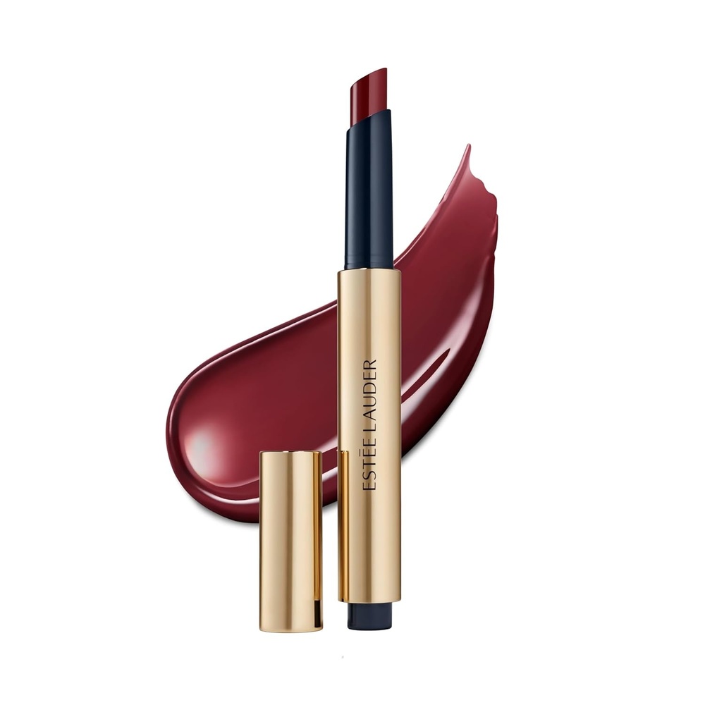image:imageEste Lauder Pure Color MeltOn Glosstick for Lips Plumping amp Moisturizing Lip Gloss289 Melted Scarlet A burgundy plum with cool undertones