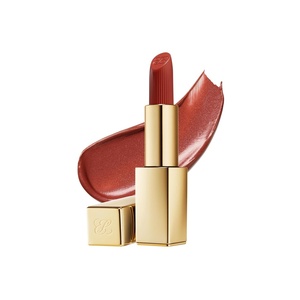 Estée Lauder Pure Color Long-Lasting Hi-Lustre Lipstick for Women | Shimmer Finish, 0.12 Ounce(130 Slow Burn – A brick red with pearl finish)